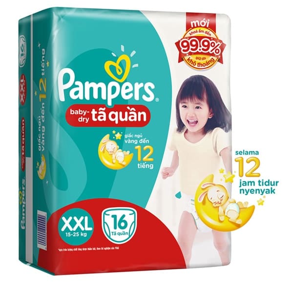 Pampers baby dry pants sizes