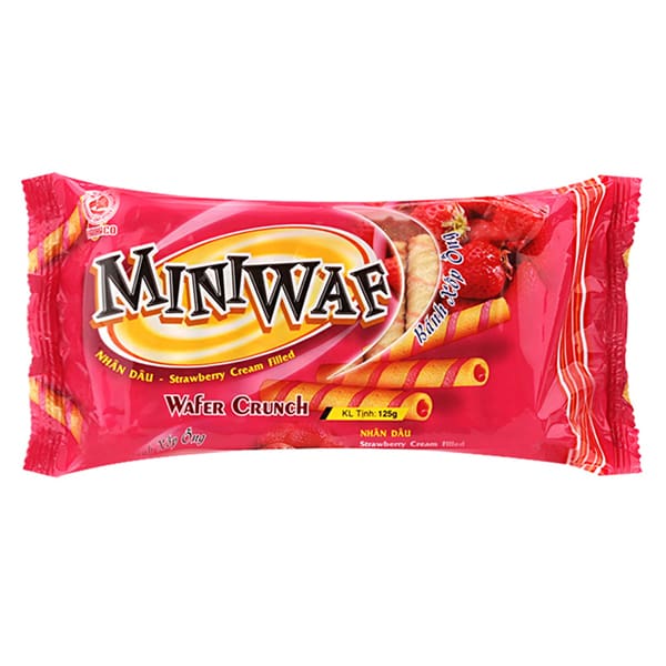 Miniwaf Strawwberry Fiilled Wafer Crunch