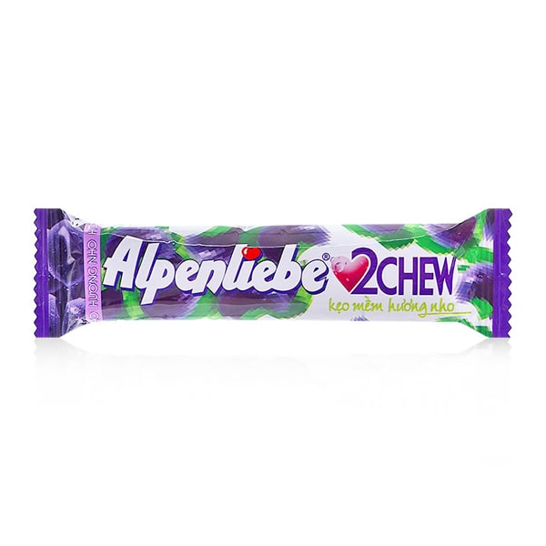 Alpenliebe 2Chew Grape Flavor Soft Candy 24.5G