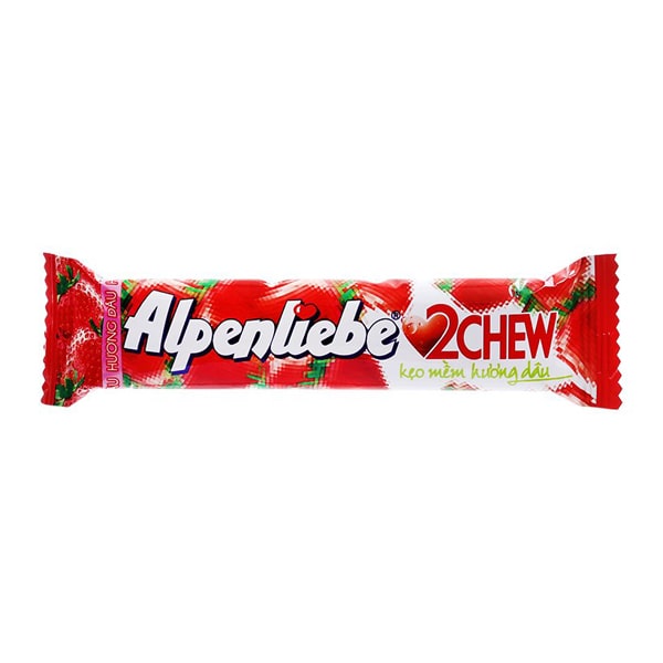 Alpenliebe 2Chew Strawberry Flavor Soft Candy 24.5G