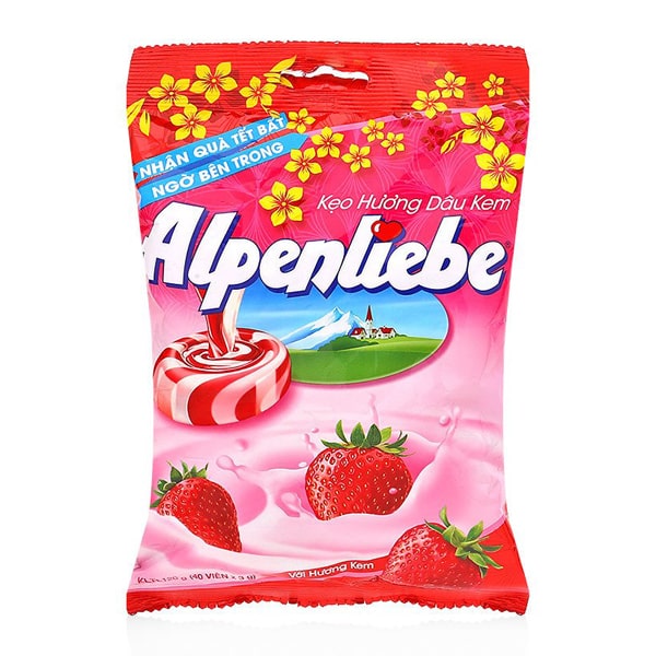 Alpenliebe Strawberry And Cream Candy 120G