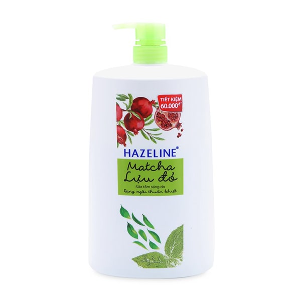 Hazeline Shower Gel Lightening Skin Matcha + Pomegranate 1.2Kg