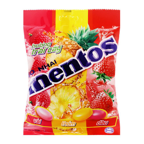 Mentos Fruit Flavor Chewy Candy 108G