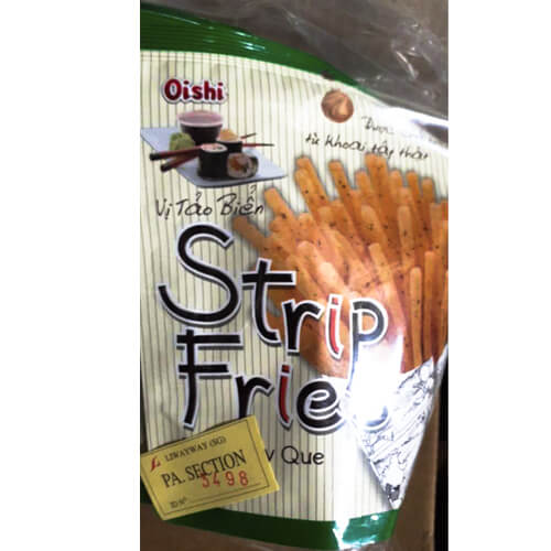 oishi strip frie snack