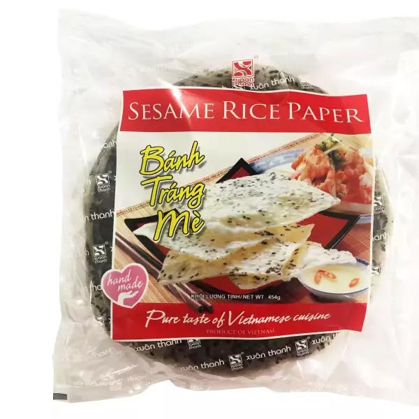 Xuan Thanh Banh Trang Me Black Sesame Rice Paper 454g