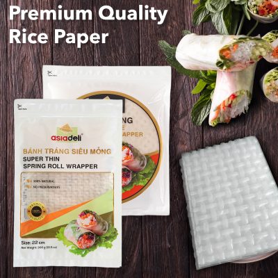 Asiadeli super thin rice paper, wrapping without water