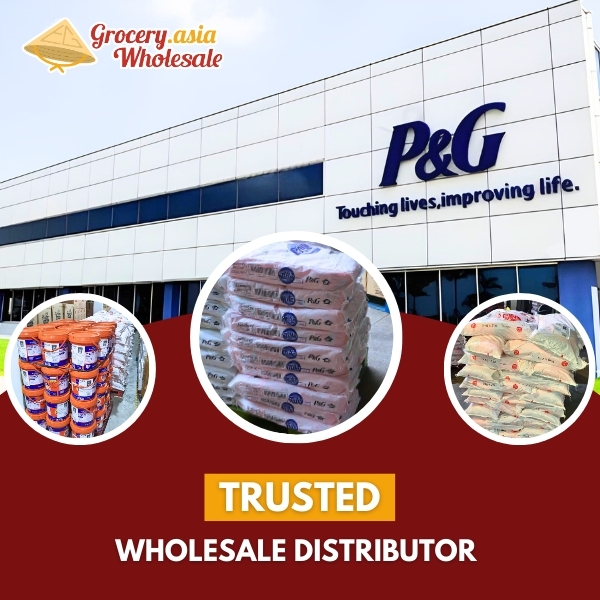 Trusted wholesale distributor of Tide detergent, showcasing P&G’s packaging and stock