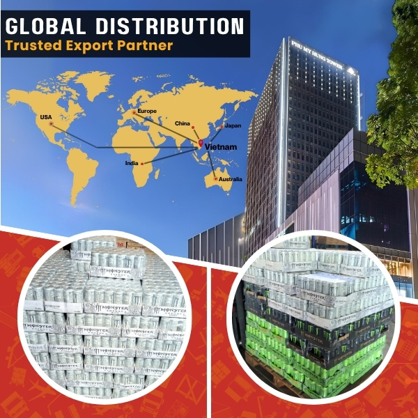 Monster Energy Wholesale Export From Vietnam Monster Energy wholesale export from Vietnam to global markets including USA, Europe, Japan and Australia – Trusted bulk supplier