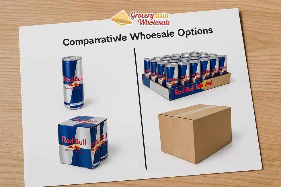 Businessperson analyzing Red Bull distribution chart to identify authentic suppliers.