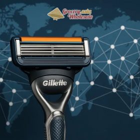 Global map with connecting lines indicating various supply routes for buying Gillette products wholesale.
