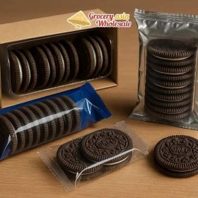 Oreo cookies in various export packaging, showcasing shelf life strategies.