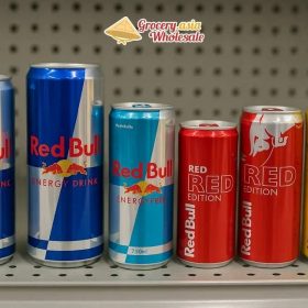 Graph showing energy drink market growth with Red Bull's logo, indicating its dominance.