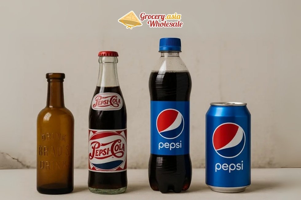 Timeline showing key highlights of Pepsi's evolution.