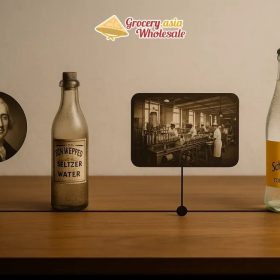 An illustrated timeline of Schweppes' history and key events.