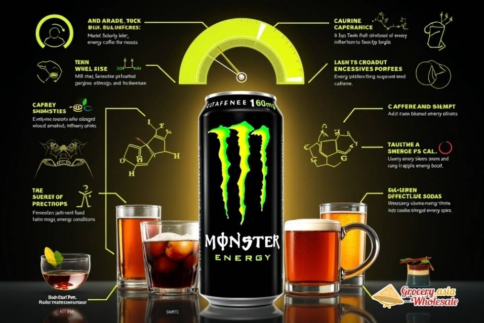 How much caffeine is in a Monster energy serving