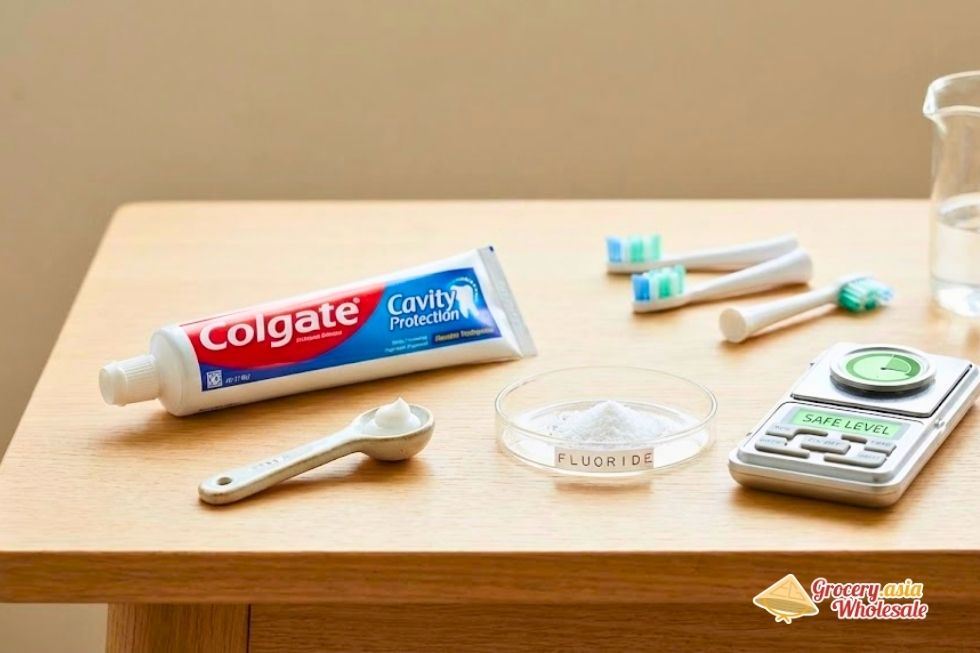 How much fluoride is in Colgate toothpaste safe level