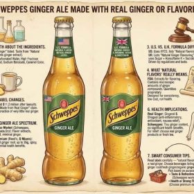 Is Schweppes ginger ale made with real ginger or flavoring
