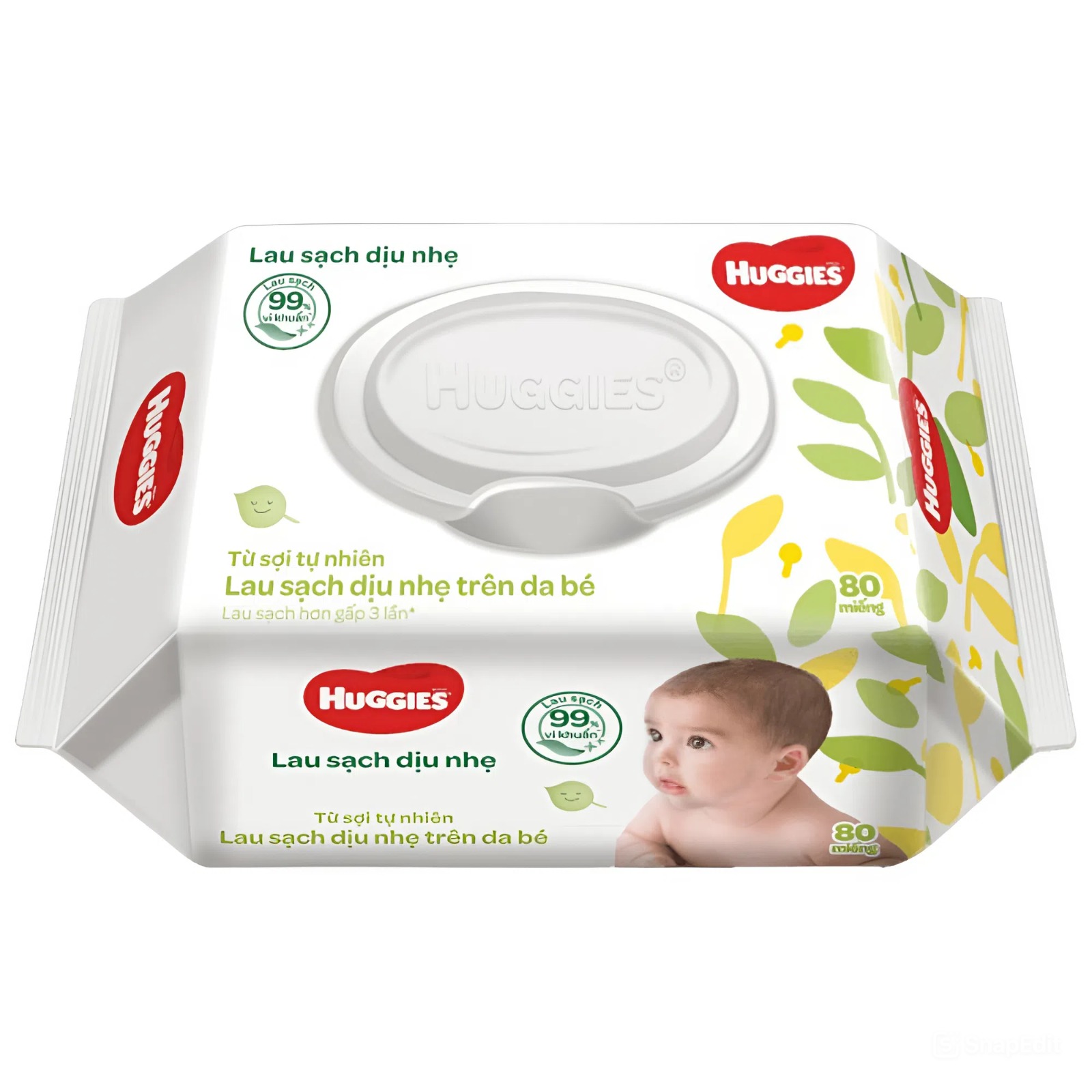 Huggies Clean Care Baby Wipes 80 Pieces