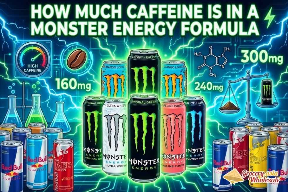 How much caffeine is in a Monster energy formula