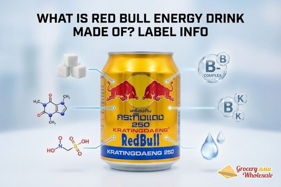 What is Red Bull energy drink made of? label info