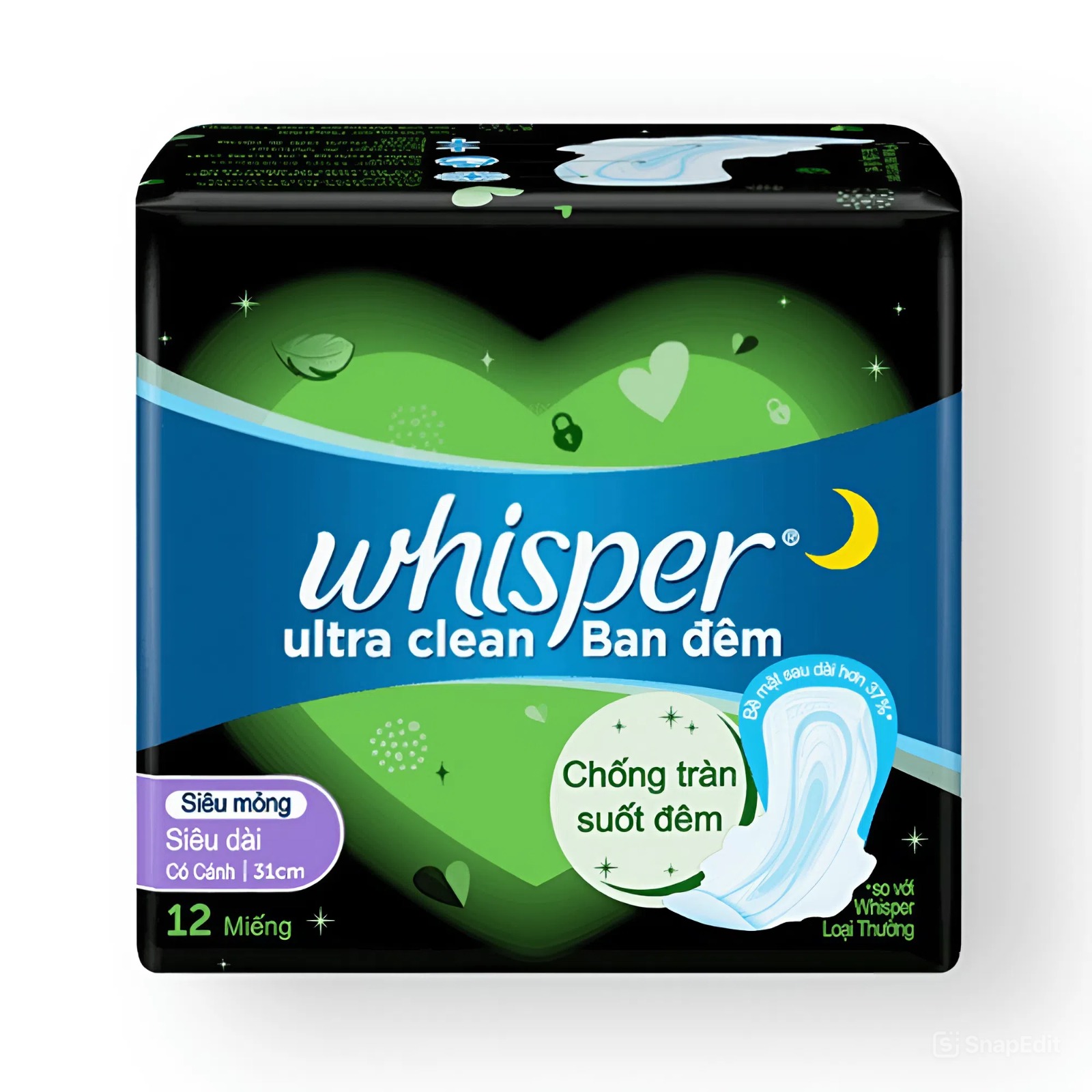 Whisper Ultra Night Wings 12 Pieces