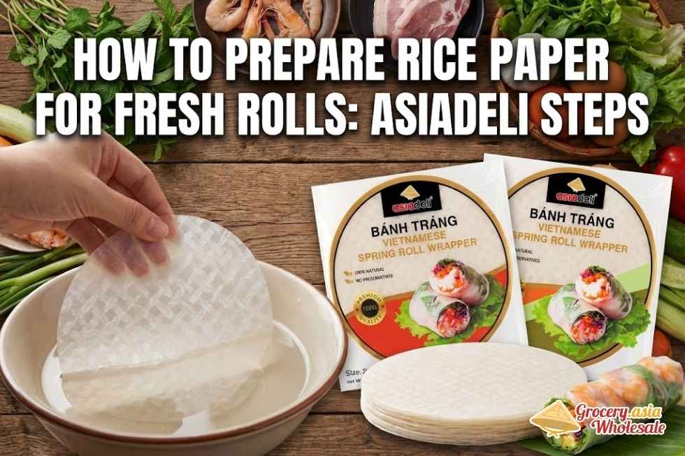 How to Prepare Rice Paper for Fresh Rolls: Asiadeli Steps
