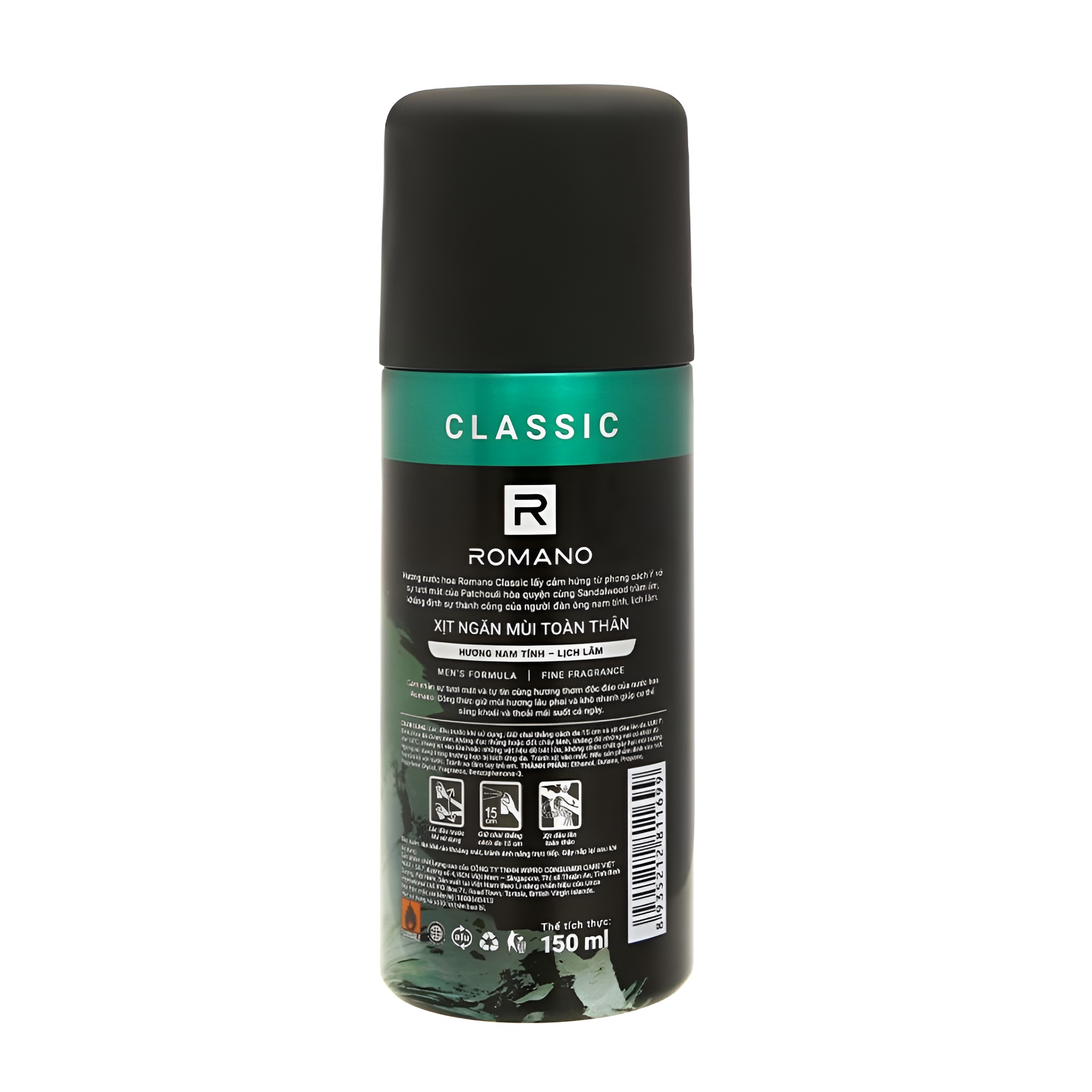Romano Classic Body Deodorant Spray 150ml_2